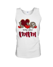 Love being called Mimi - Red Plaid Heart Unisex Tank tile