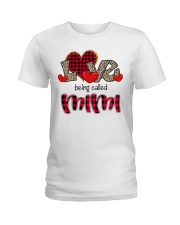 Love being called Mimi - Red Plaid Heart Ladies T-Shirt tile