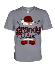 Grandy Claus-Red Plaid V-Neck T-Shirt tile