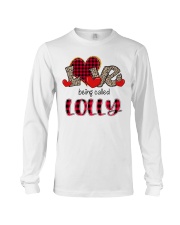 Love being called Lolly - Red Plaid Heart Long Sleeve Tee tile