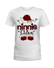 Ninnie Claus-Red Plaid Ladies T-Shirt tile