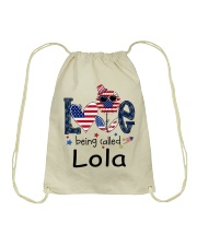 Love Being Called Lola Life 4th Of July Drawstring Bag tile