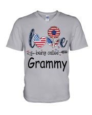 Love Being Called Grammy Flag V-Neck T-Shirt tile