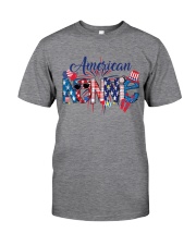 4th Of July Patriotic Doodle American Nonnie Classic T-Shirt front