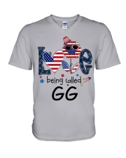 Love Being Called GG Life 4th Of July V-Neck T-Shirt tile