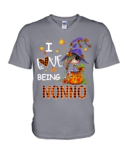 I Love Being Nonno-Pumpkin Art V-Neck T-Shirt tile