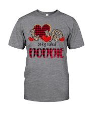Love being called Nonnie - Red Plaid Heart Classic T-Shirt front