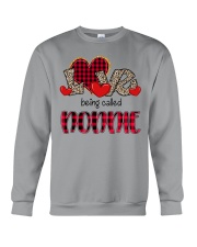 Love being called Nonnie - Red Plaid Heart Crewneck Sweatshirt tile