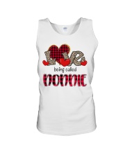 Love being called Nonnie - Red Plaid Heart Unisex Tank tile