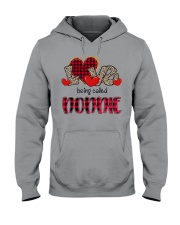 Love being called Nonnie - Red Plaid Heart Hooded Sweatshirt tile