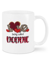 Love being called Nonnie - Red Plaid Heart Mugs tile
