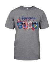 4th Of July Patriotic Doodle American Gaga Classic T-Shirt front