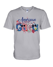 4th Of July Patriotic Doodle American Gaga V-Neck T-Shirt tile