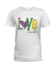 Love Raralife Mardi Gras Ladies T-Shirt tile