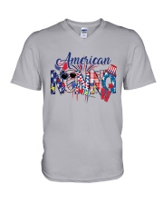 4th Of July Patriotic Doodle American Nonna V-Neck T-Shirt tile