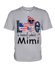 Love Being Called Mimi Life 4th Of July V-Neck T-Shirt tile