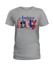 Patriotic Doodle 4th Of July American Lolly Ladies T-Shirt tile