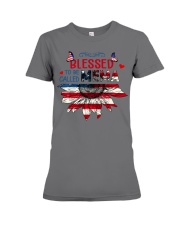 Blessed to be called Mema 4th July Premium Fit Ladies Tee tile