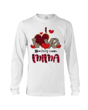 I Love Being A Mima - Red Plaid Heart Long Sleeve Tee tile