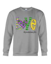 Love Grandmommylife Mardi Gras Crewneck Sweatshirt tile