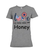Love Being Called Honey Flag Premium Fit Ladies Tee tile