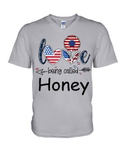 Love Being Called Honey Flag V-Neck T-Shirt tile