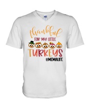 Thankful For My Little Turkeys Memalife V-Neck T-Shirt tile