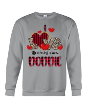 I Love Being A Nonnie - Red Plaid Heart Crewneck Sweatshirt tile