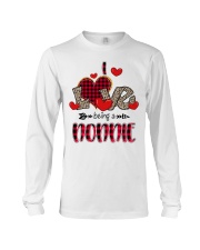 I Love Being A Nonnie - Red Plaid Heart Long Sleeve Tee tile
