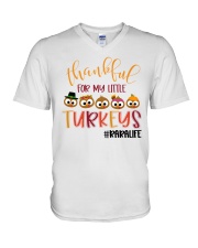 Thankful For My Little Turkeys Raralife V-Neck T-Shirt tile