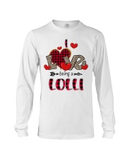 I Love Being A Lolli - Red Plaid Heart Long Sleeve Tee tile