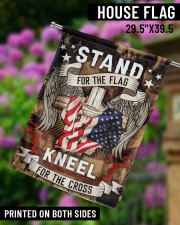 Stand For The Flag Kneel For The Cross - 1 29.5"x39.5" House Flag aos-house-flag-29-5-x-39-5-ghosted-lifestyle-14