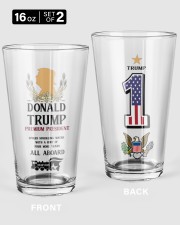 America First 16oz Pint Glass - 2 pieces front
