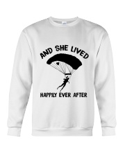 Parachuting And she lived happily ever shirt Crewneck Sweatshirt tile