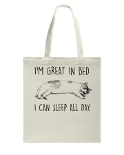Cat Im great in bed I sleep all day shirt Tote Bag tile