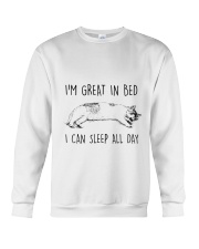 Cat Im great in bed I sleep all day shirt Crewneck Sweatshirt tile