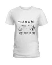 Cat Im great in bed I sleep all day shirt Ladies T-Shirt tile