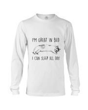 Cat Im great in bed I sleep all day shirt Long Sleeve Tee tile