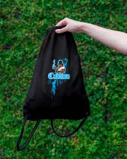 Cudlino Splattered Paint Logo Collection Drawstring Bag lifestyle-drawstringbag-front-3