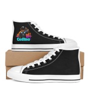 Music On Blast Collection Women's High Top White Shoes outside-right-inside-right