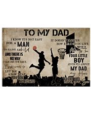 To My Dad From Son Basketball 24x16 Poster front
