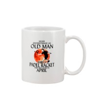 Never Underestimate Old Man Padel Racket April Mug thumbnail