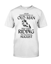 An Old Man Who Loves Riding And Was Born August Classic T-Shirt front