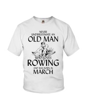 An Old Man Who Loves Rowing And Was Born March Youth T-Shirt thumbnail