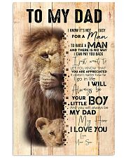 To My Dad From Son Lion 24x36 Poster front
