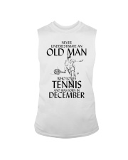 Never Underestimate Old Man Loves Tennis December Sleeveless Tee thumbnail