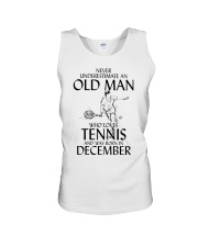 Never Underestimate Old Man Loves Tennis December Unisex Tank thumbnail