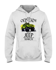 Never Underestimate Old Lady Jeep March Hooded Sweatshirt thumbnail
