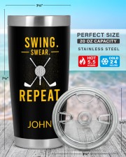 Swing Swear Repeat Golf Personalized 20oz Tumbler aos-20oz-tumbler-lifestyle-front-47