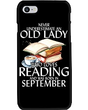Never Underestimate Old Lady Reading SeptembeBLack Phone Case thumbnail